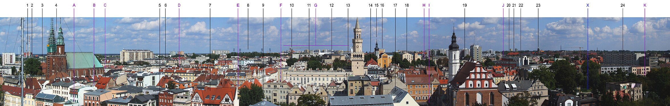 Panorama d'Opole depuis la Tour Piast