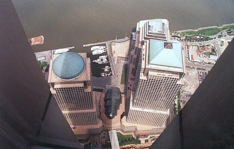 World Financial Center vanuit de North Tower, situatie na 1997