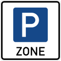 314.1 Início da área de estacionamento, estacionamento permitido apenas com o uso do disco ou ticket de estacionamento
