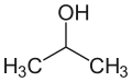 Deutsch: Struktur von 2-Propanol (Isopropylalkohol) English: Structure of 2-propanol (isopropyl alcohol)