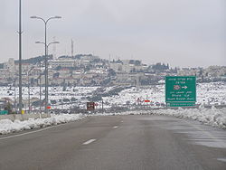 Město Efrat v zimě