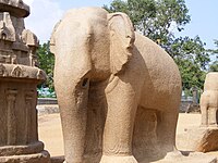 Slon u kamenu. 7. stoljeće Mahabalipuram, Tamil Nadu. (UNESCO Mjesta svjetske baštine)