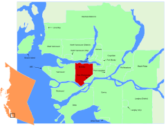 Lage in der Region Metro Vancouver