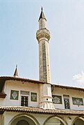 Büyük Han Cami'nin minarelerin birisi.