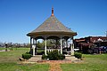 * Nomination: The Frisco Depot Park gazebo in Hugo, Oklahoma (United States). --Michael Barera 18:05, 25 March 2016 (UTC) * Review This is nice and sharp, however it needs a perspective correction. Furthermore, there are some dust spots in the sky on the upper left handside. --Basotxerri 19:24, 25 March 2016 (UTC)