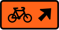 (TW-32) Cyclists follow this sign (veer right)