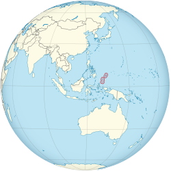 Location of Палау
