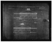 Photocopy of drawing (From Department of Navy, Public Works Archives, Annapolis MD) Ernest Flagg, Architect, Date unknown SOUTHWEST AND NORTHEAST ELEVATIONS - U.S. Naval Academy, HABS MD,2-ANNA,65-8-8.tif