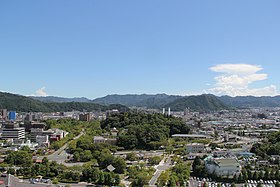 Vista do centro de Yamaguchi