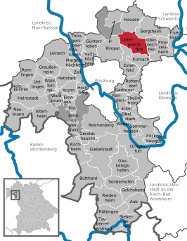 Kaart van Unterpleichfeld