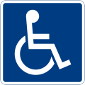 Parking place for handicapped persons