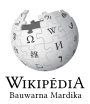 Logo Wikipedia yang menampilkan nama "Wikipedia" dan slogannya: "Ensiklopedia Bebas" di bawahnya, dalam bahasa Jawa