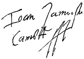 signature de Jan Zamoyski