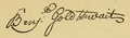 Captain Benjamin Goldthwait Signature