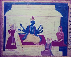 Brihat Ushaharan, an 18th-century manuscript illustration of Garhgoan school of painting