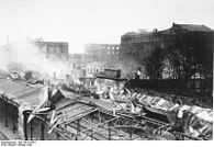 Разрушенный вокзал Харькова, октябрь 1941