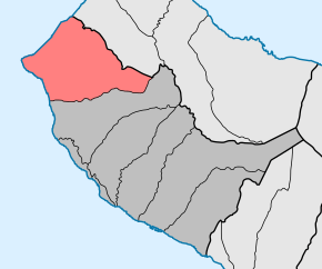 Localização no município de Calheta (Madeira)