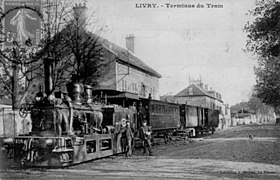 Le terminus du tramway à Livry.