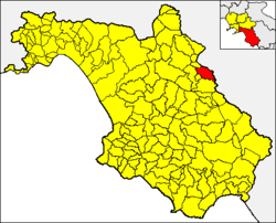 Caggiano within the Province of Salerno
