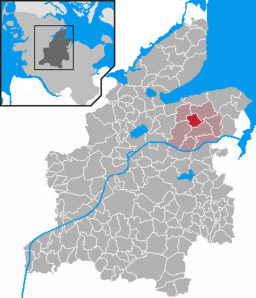 Läget för kommunen Gettorf i Kreis Rendsburg-Eckernförde