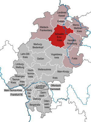 Li position de Schwalm-Eder-Kreis in Hesse