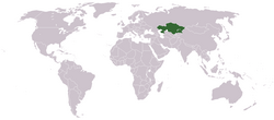 Lokasie van Kazachstan