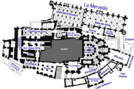 Plano del segundo nivel y los edificios anexos.