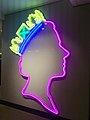 Neon silhouette, John Lewis Oxford Street, London, UK