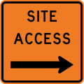 (TW-29) Works site access on right