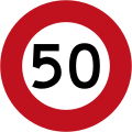 (R1-1) 50 km/h speed limit