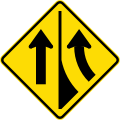 (W11-7) Lane gain on right