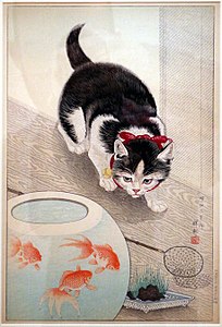 Cat and Bowl of Goldfish, 1933