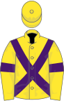 Yellow, purple cross belts and armlets