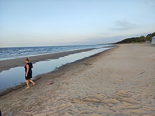 Pláž Klapkalnciems v Lotyšsku