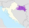 Map of Slavonia within Republic of Croatia