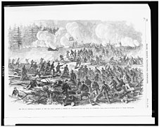 The war in Virginia - a regiment of the 18th Corps carrying a portion of Beauregard's line in front of Petersburg - from a sketch by our special artist, E.F. Mullen. LCCN94507517.jpg