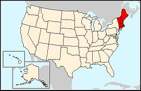 Pozicija regije na karti Sjedinjenih Američkih Država