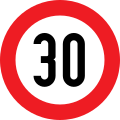 10a: Speed limit (allowed maximum speed)