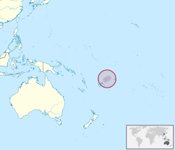 Местоположение на Уолис и Футуна в Океания
