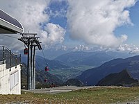 Blick vom Kitzsteinhorn auf den Zeller See, Zell am See-Süd und Kaprun