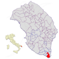 Collocatio finium municipii in Provincia Lupiensi.