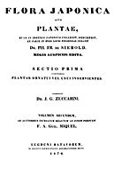 Titelpagina van de Flora Japonica van Von Siebold & Zuccarini