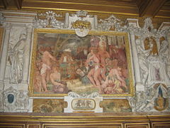 Fresco de la "Galería Francisco I" del Chateâu de Fontainebleau.[22]​