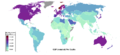 Cynnyrch mewnwladol crynswth (Saesneg: GDP), y person: yr ystadegau gan yr IMF; 2008[1]