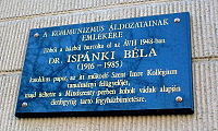 Emléktáblája Budapest XI. kerületében