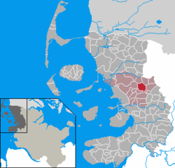 Elhelyezkedése Schleswig-Holstein térképén