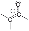 Deutsch: Mechanismus der Keto-Enol-Tautomerie 3/4 English: Mechanism of keto-enol tautomerism 3/4