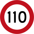 (R1-1.2) 110 km/h speed limit (2017–present)