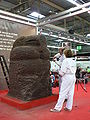 4000 kg Quetzalcoatl sculpture Callebaut (sculpturers Bart Leenhouwen & Sophie Martens) - Choco-Laté chocolate fair, Brugge 2007, Belgium