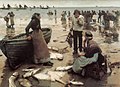 Image 12"A Fish Sale on a Cornish Beach"l Stanhope Forbes; also showing traditional dress (from Culture of Cornwall)